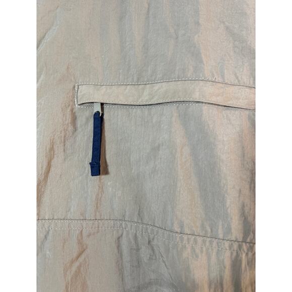 Vintage Lands End Track Suit Tan Jacket Windbreaker Medium Pants Large Nylon - Picture 5 of 16